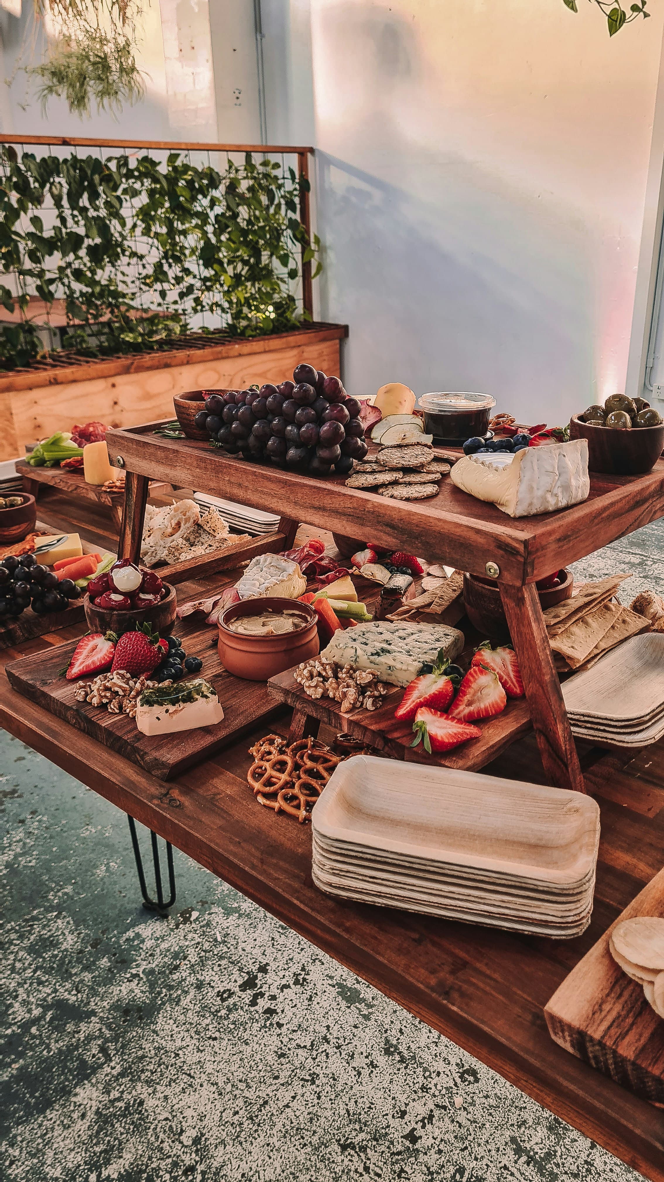 Luxury grazing table presentation